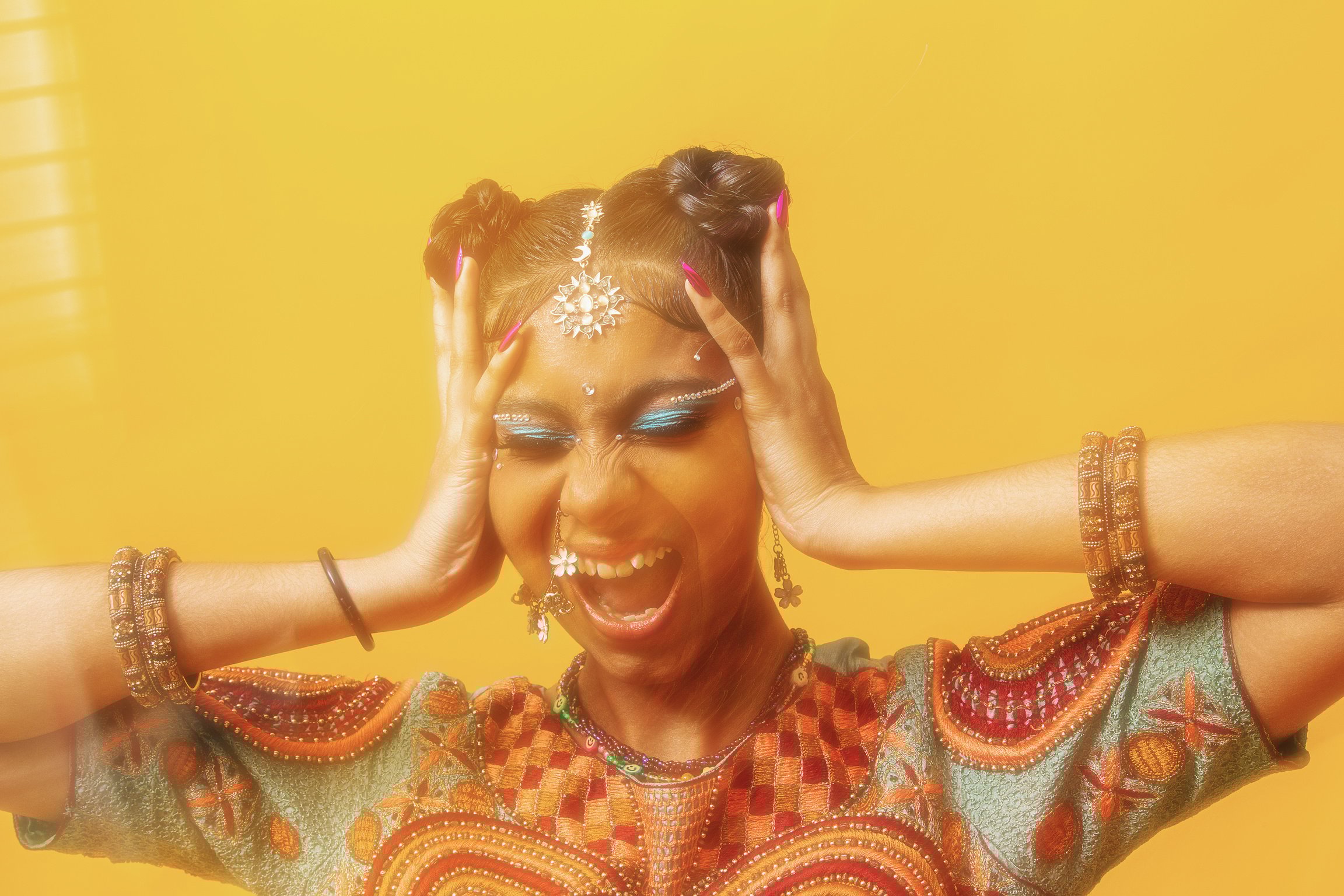 New Gen Diwali Young Woman in Modernized Indian Clothing